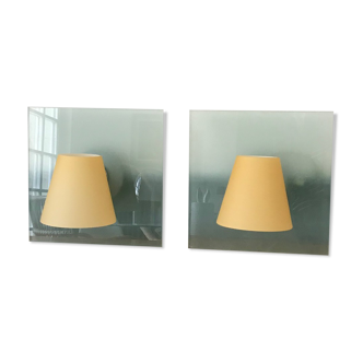 Pair of Foscarini wall lamps in Murano glass