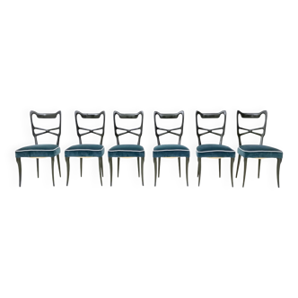 Ensemble vintage de six chaises de salle à manger