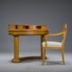 Biedermeier Dressing Table and Armchair from Selva, Italy, Set of 2
