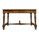 Magnificent Louis XVI style center flat desk in solid walnut circa 1850