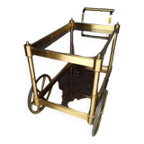 Serving rolling table golden aluminum ep 1970 vintage