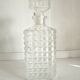 Glass whisky carafe with 4 glasses