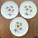 3 plates with flower decoration
