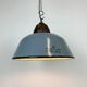 Industrial Grey Enamel and Cast Iron Pendant Light, 1960s