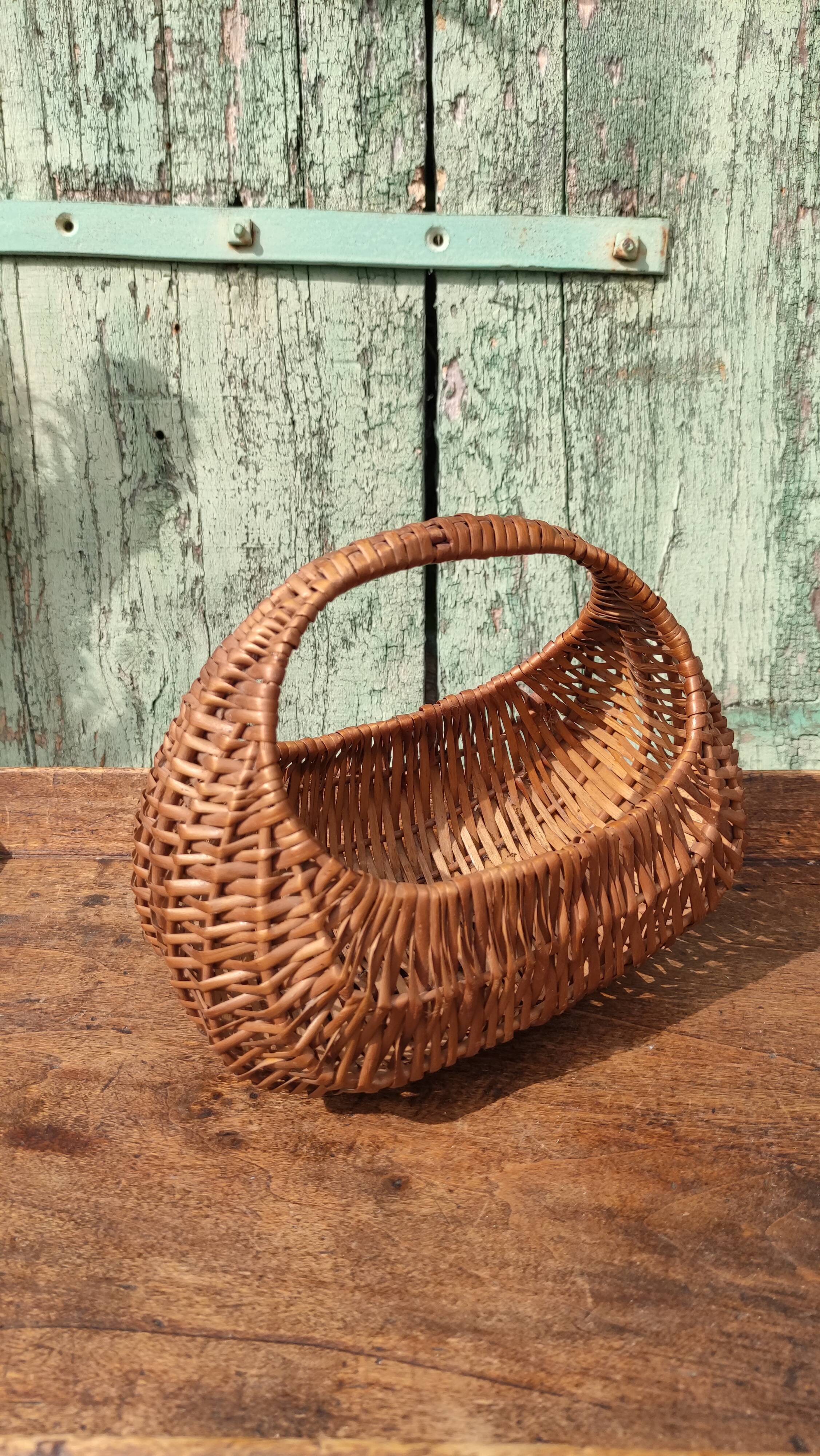 Vintage basket in woven wicker