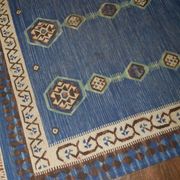 Handmade antique Indian Dhurri kilim 5.7' x 8.8' (174cm x 268cm) 1930s - 1B533
