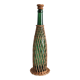 Glass and wicker bottle