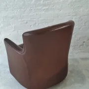 Mid century club chair in cigar-brown patinated leather, 1960s