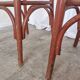 Set of 2 Vintage Bar Chairs: Red Leather Seat, High Pub Stools