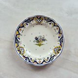 Set of 3 decorative plates Rouen earthenware Masse