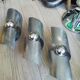 3 frosted steel sconces 70s