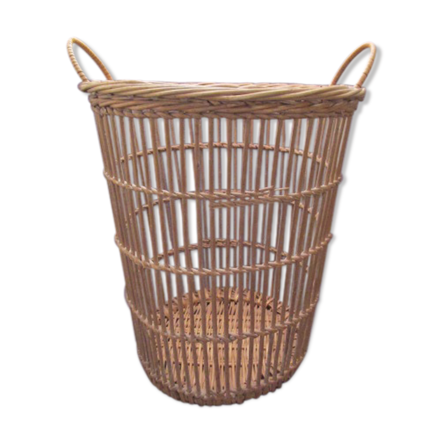 Old-paper wicker basket