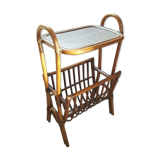 Wicker rattan magazine with tablet
