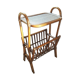 Wicker rattan magazine with tablet