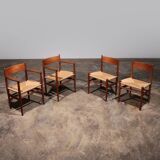 Dining Chairs by Hans Wegner for Carl Hansen & Søn,Denmark 2 CH37 and 2 CH36