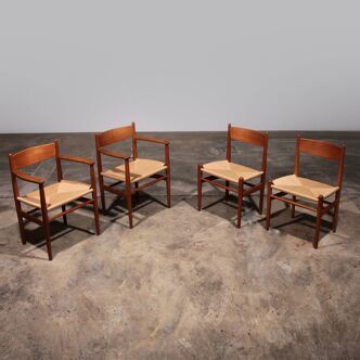 Dining Chairs by Hans Wegner for Carl Hansen & Søn,Denmark 2 CH37 and 2 CH36