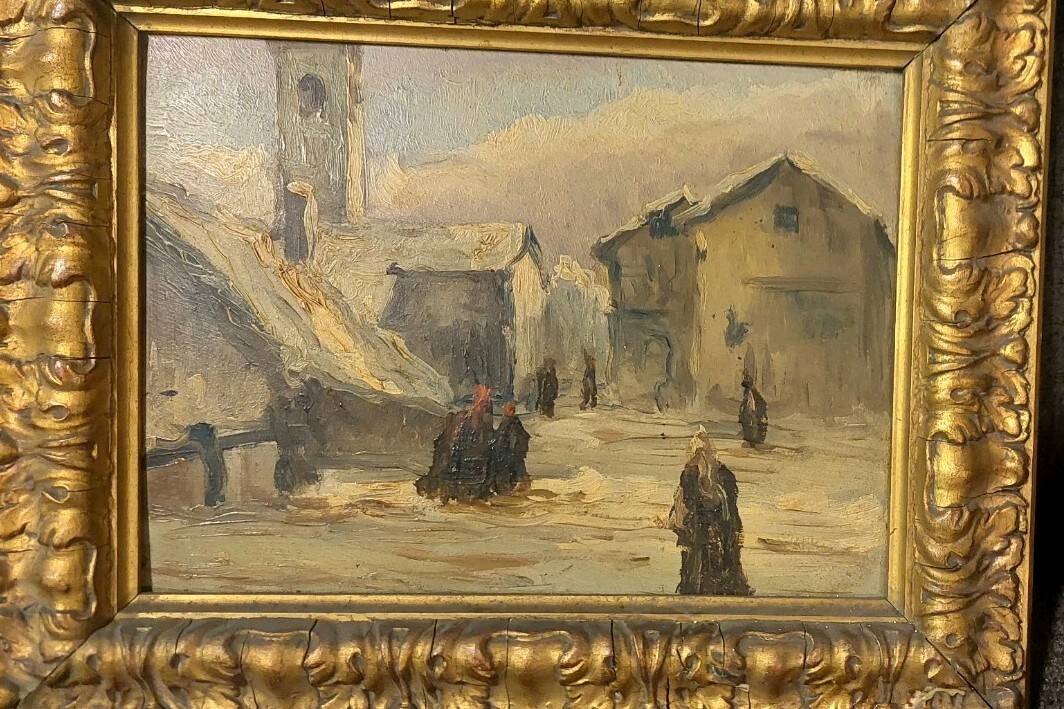 Old painting French school 19th century
