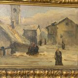 Old painting French school 19th century