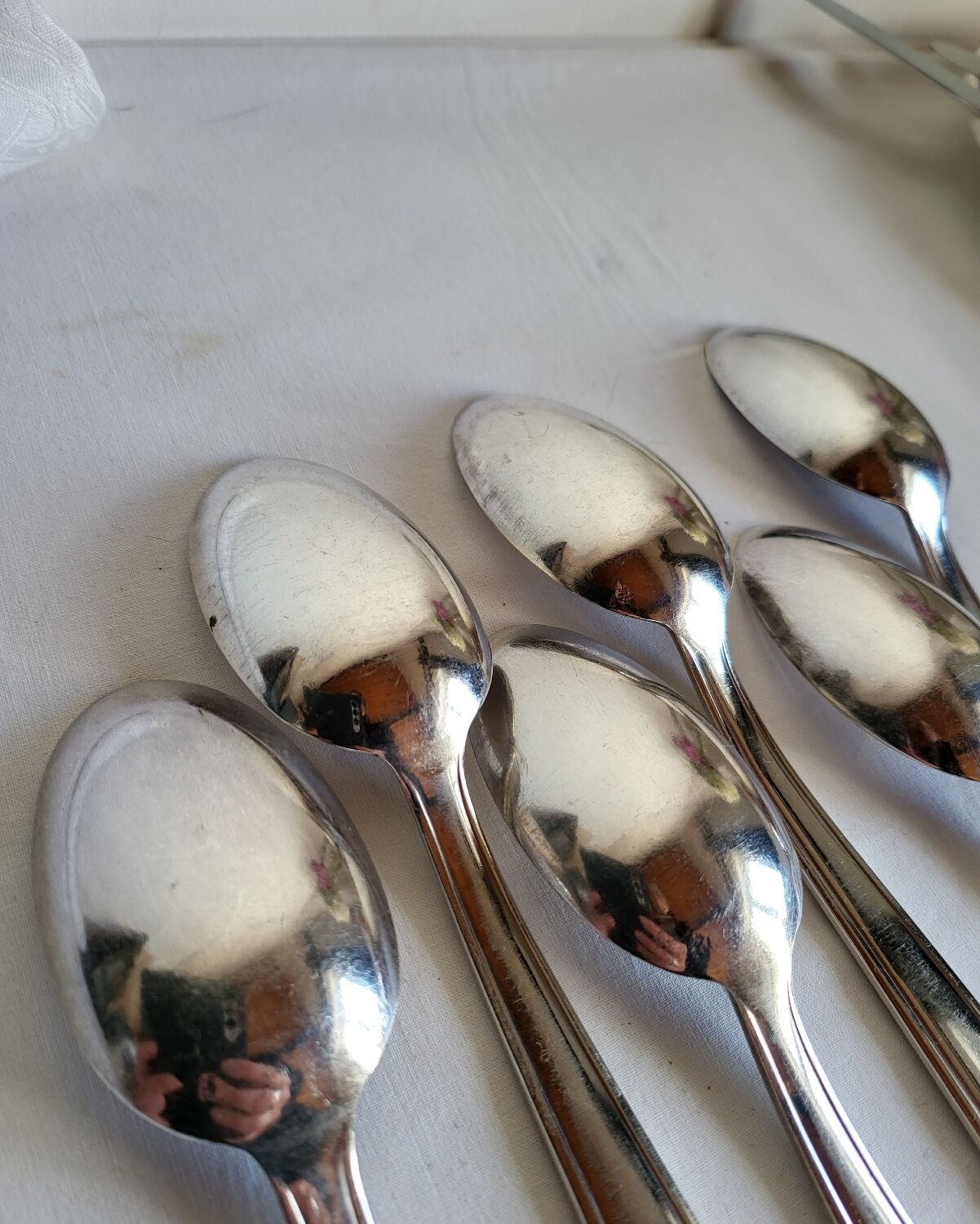 6 Silver-Plated Metal Table Spoons by DAM