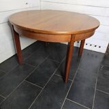 Vintage 60s extendable round teak table