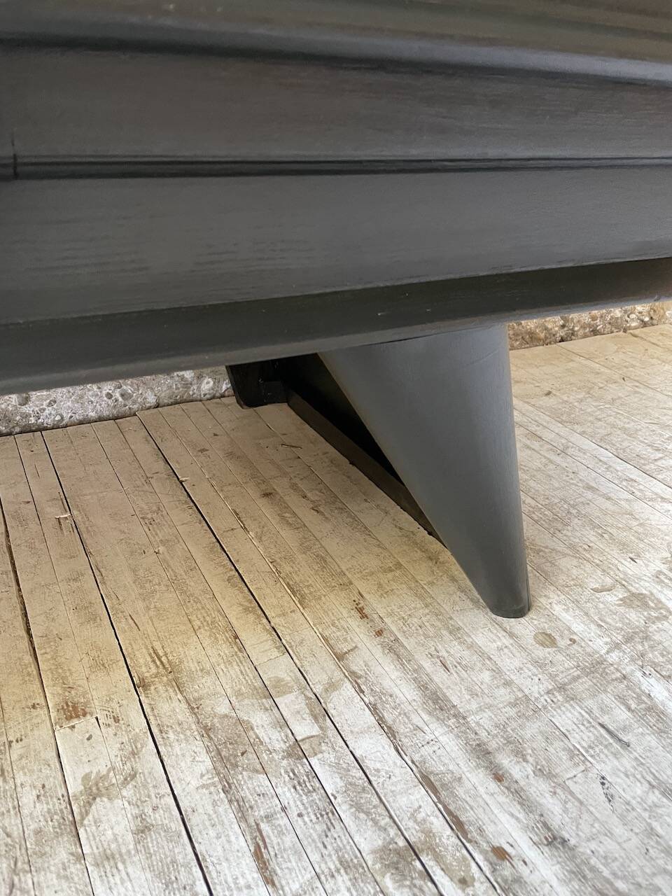 60s brutalist black sideboard