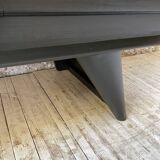 Brutalist black sideboard from the 60s