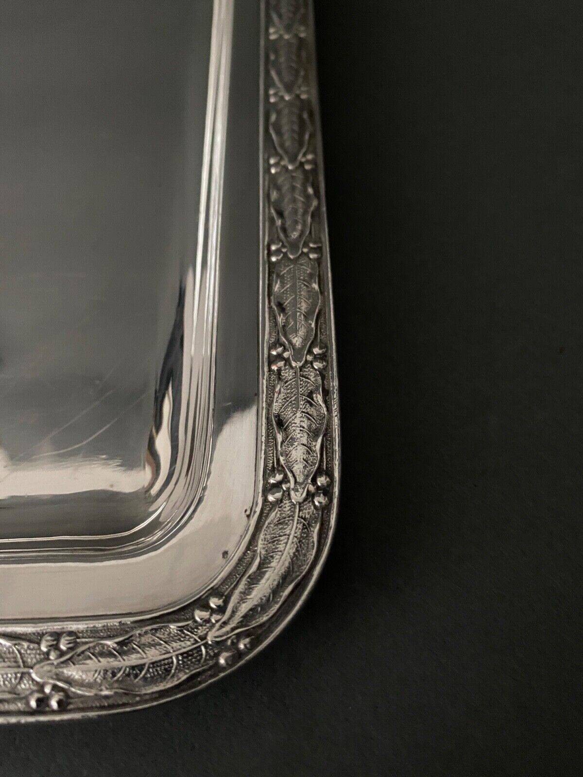 Louis XVI style silver metal tray late 19th century Plateado Orbisa