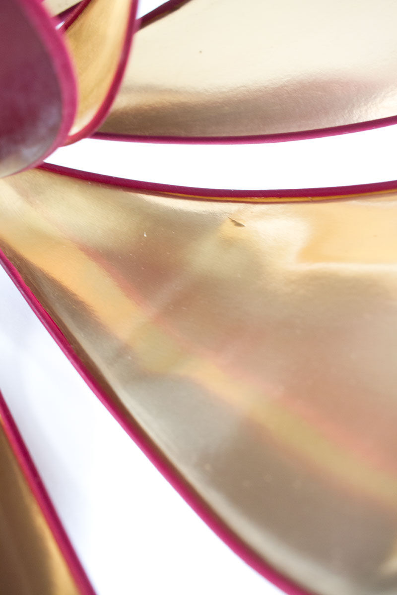 Large double corolla lotus hanging lamp