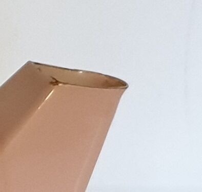 Pink enamelled tin kettle