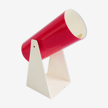 Lampe murale ou de table moderniste en métal rouge et blanc par brillant leuchten