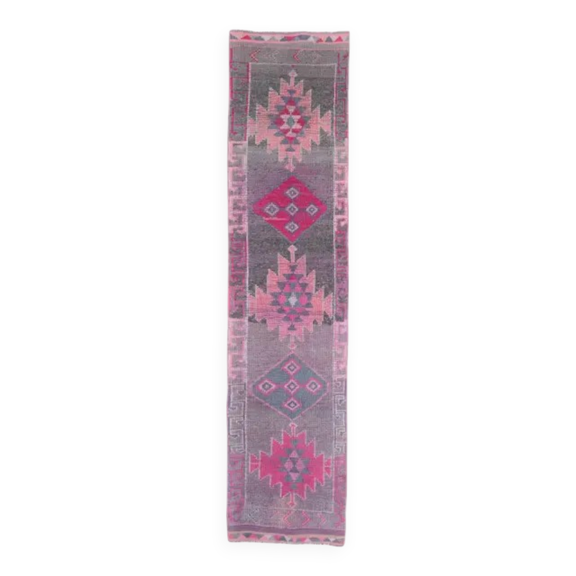 Turkish Oushak handmade runner rug 80x348