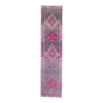 Tapis couloir fait main Oushak turc 80x348