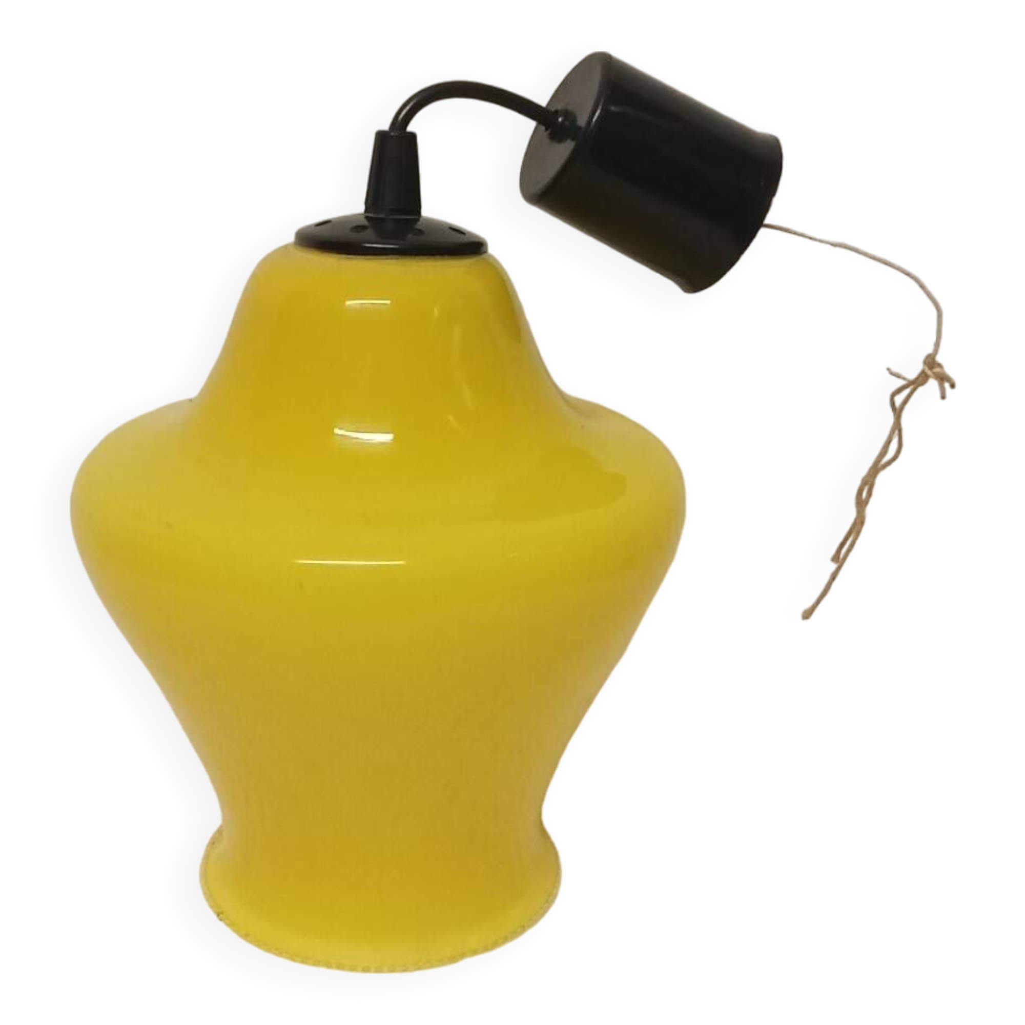 Yellow opaline pendant light