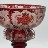 Grande coupe en cristal - Motifs d'animaux, époque 19ᵉ siècle