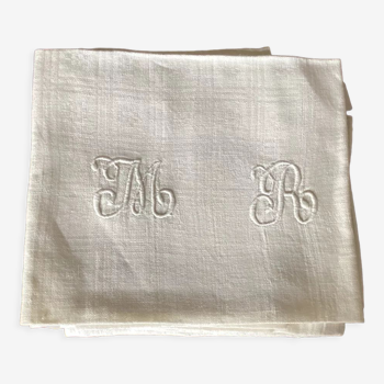 3 Serviettes de table en coton avec monogramme