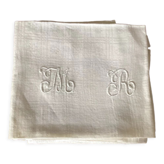 3 cotton napkins with monogram