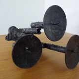 Brutalist Iron Candleholder, 1960s