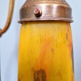 Art Deco brass and glass desk lamp signed "Frères Muller", 1920s