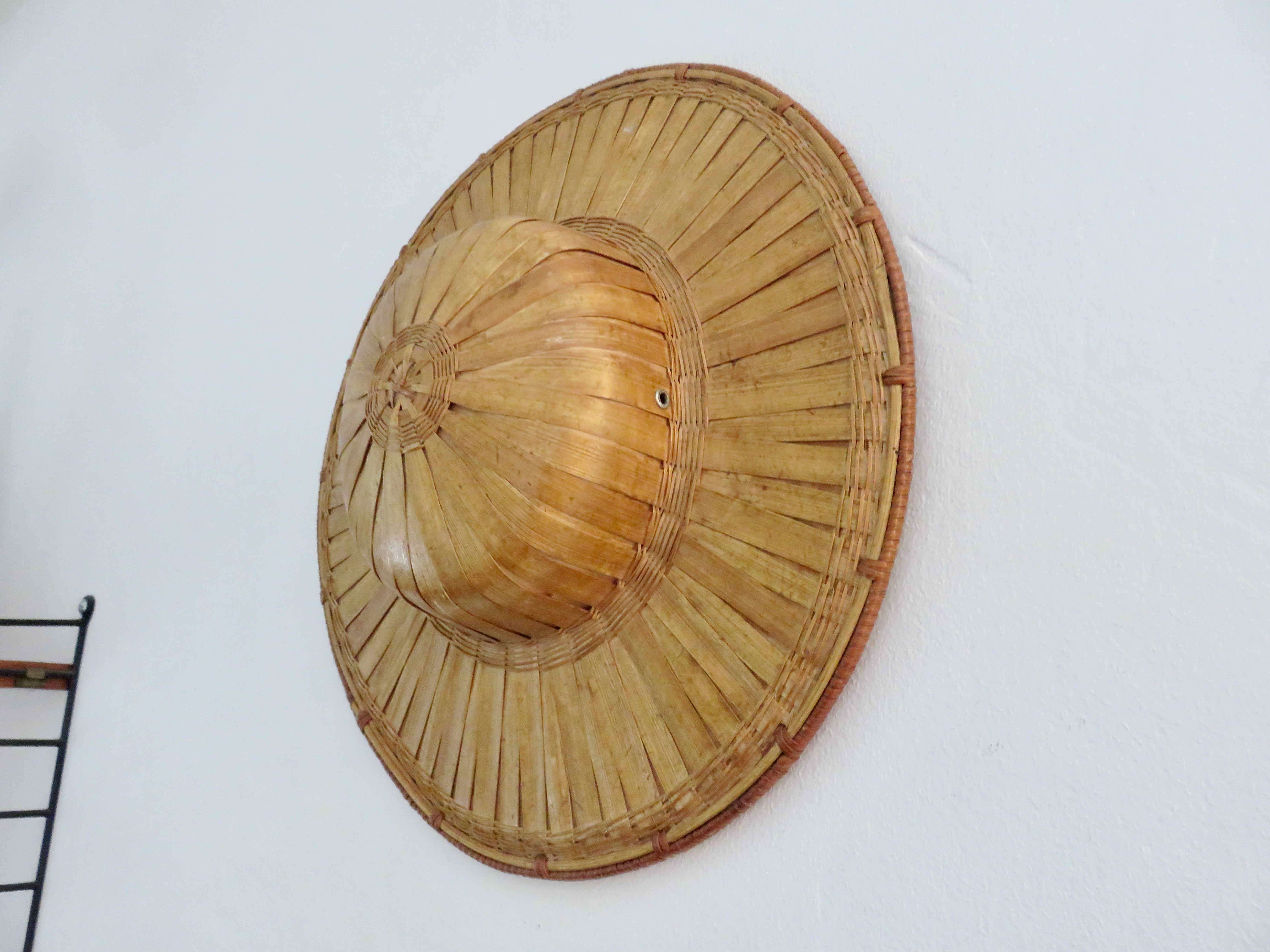 Hat, colonial helmet in bamboo 60s 70s