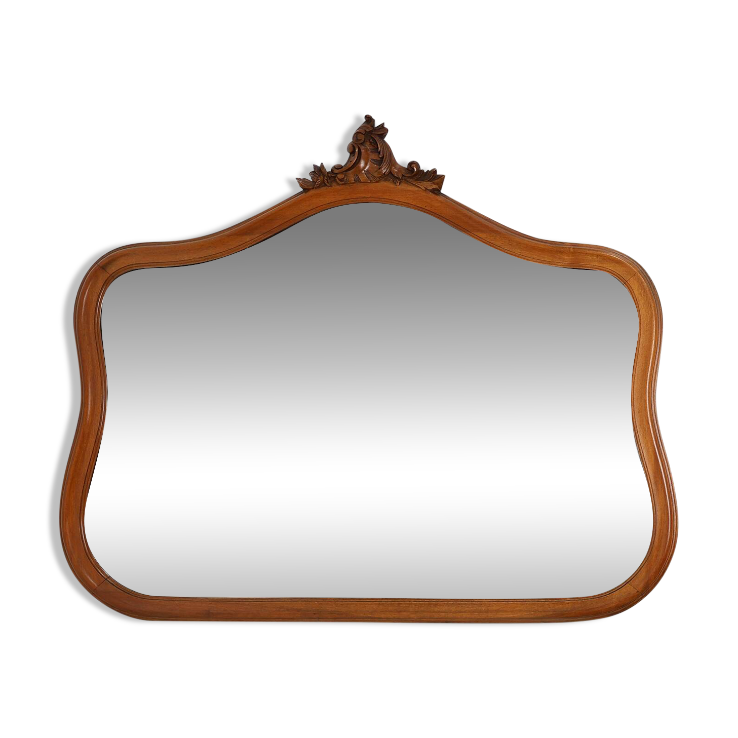 Miroir belge en chêne sculpté de style Louis XV du XXe siècle