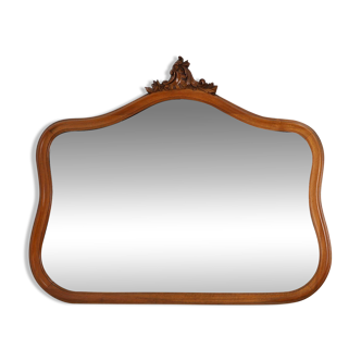 Miroir belge en chêne sculpté de style Louis XV du XXe siècle