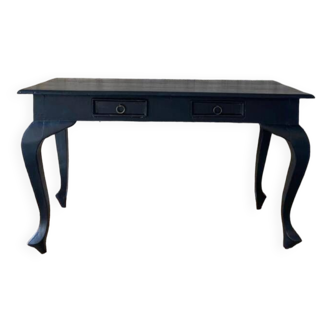 Louis XV style console in black wood