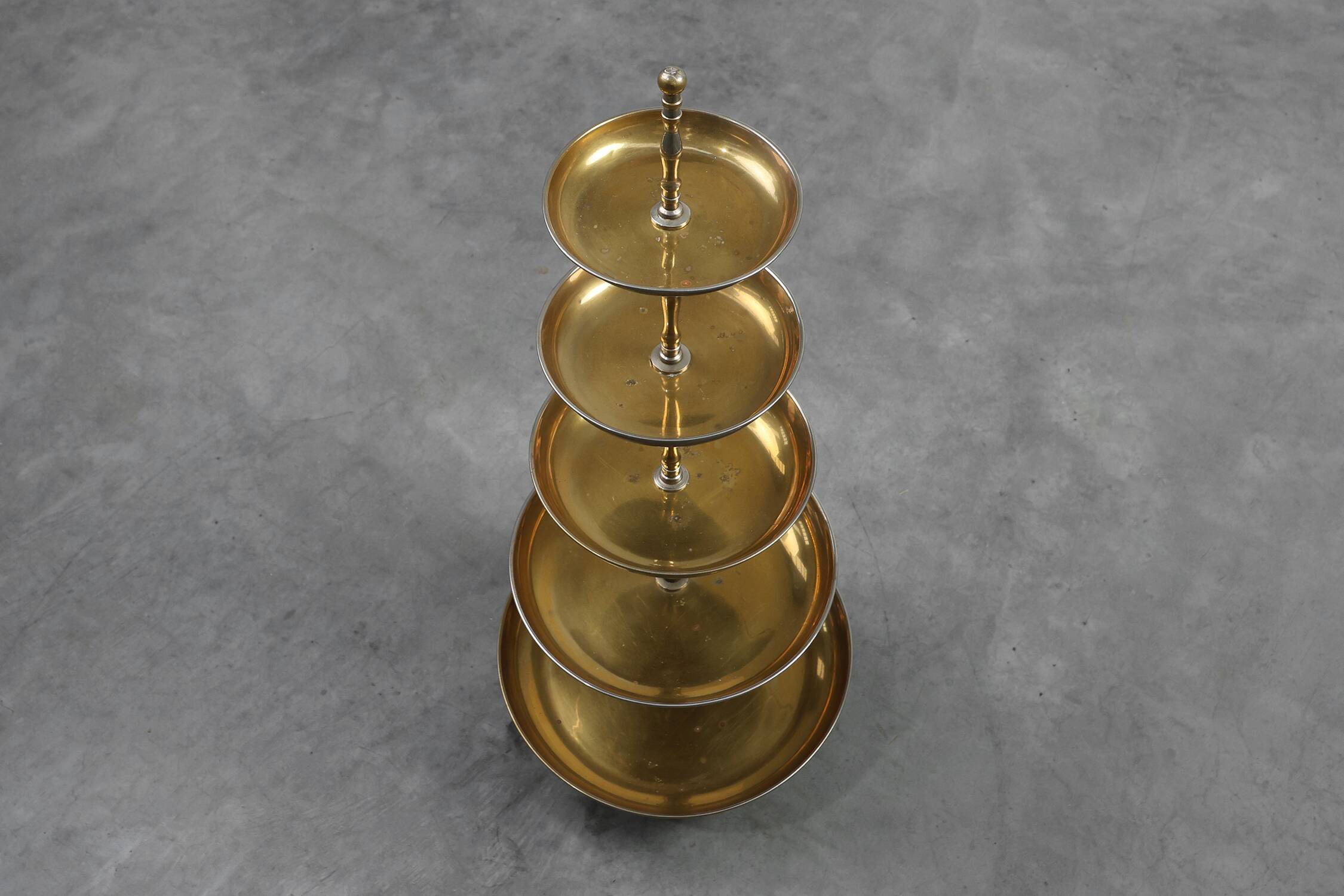 Large 19th‑Century Silvered Étagère or Serving Stand, France