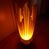 70's georgia jacob lamp, gold leaves