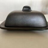 1960 Vallauris enameled earthenware butter dish