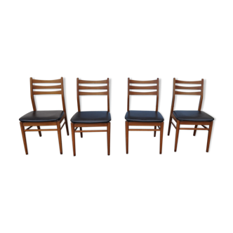 Lot of 4 scandinavian design chairs