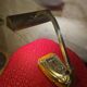 lampe de notaire  art deco, bureau, 1920 a 40 laiton et socle bois vernis h