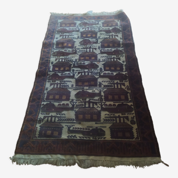 Afghan war carpet belouch tribe,  190x106 cm