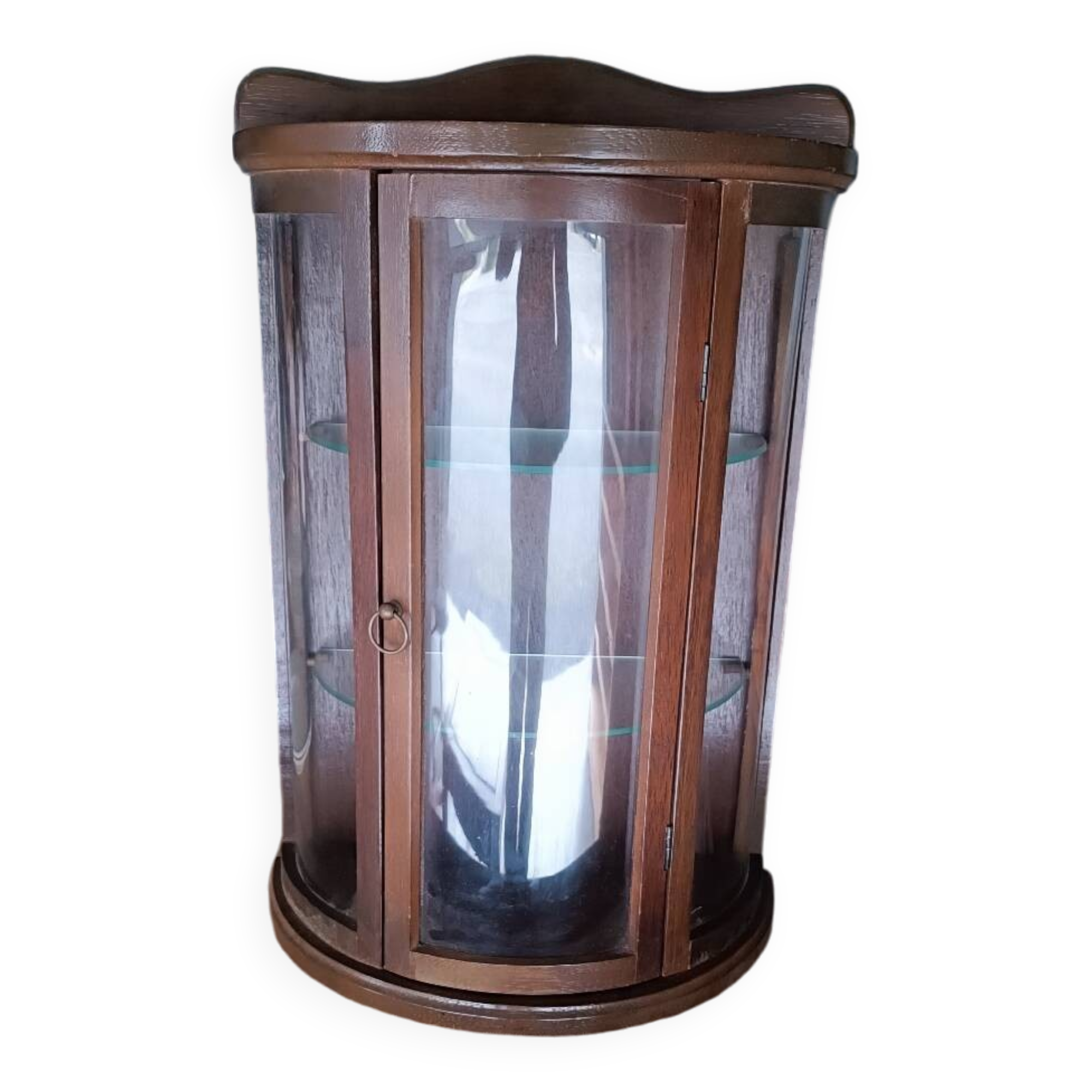 Rounded wall display case