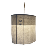 Old linen lampshade with monogram and fern by Henri Matisse